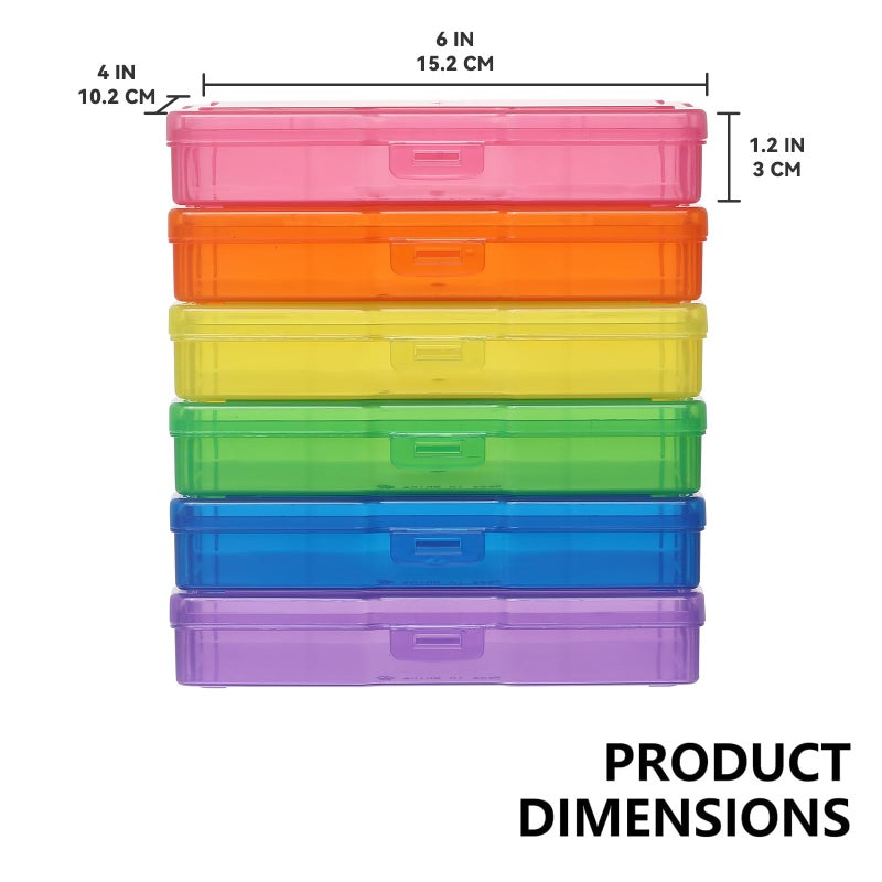 novelinks Transparent 4" x 6" Photo Storage Boxes - Photo Organizer Cases Photo Keeper Picture Storage Containers Box for Photos - 24 PACK (Multi-colored) - Image 2